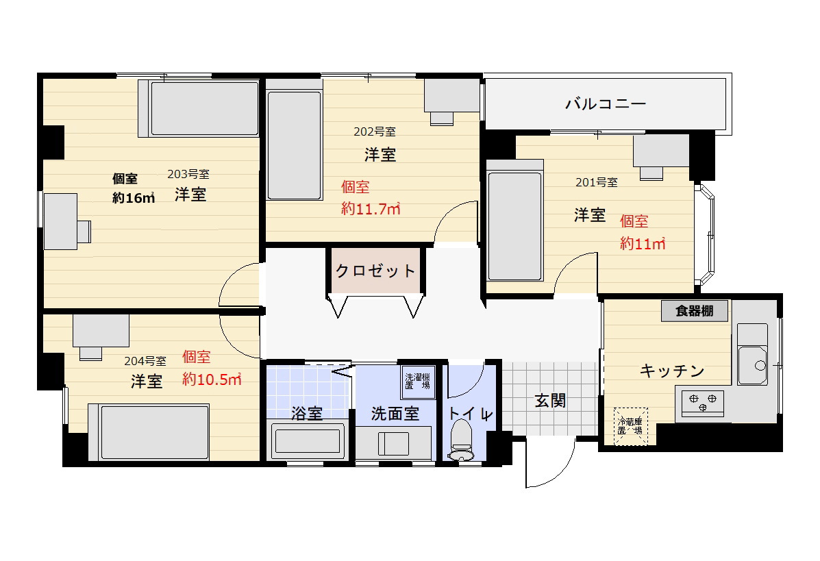 リビングプレイス神戸花隈（2階）