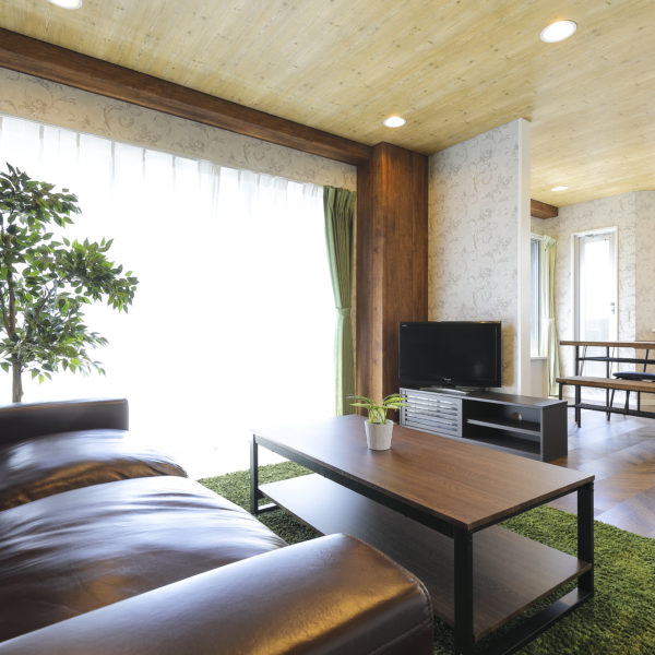 Living room common space in a Share house in Kobe Japan